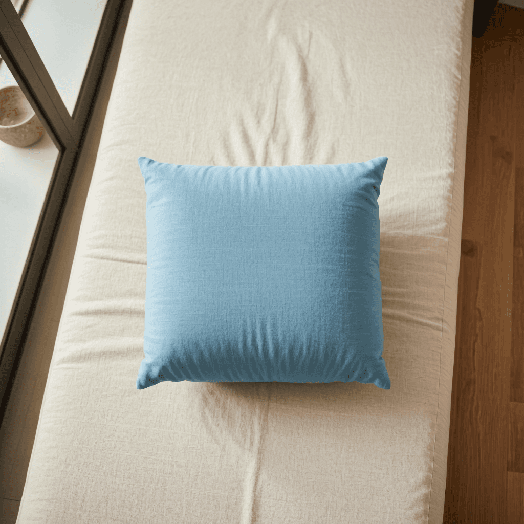 product photography of a cylindrical cushion for support or decoration