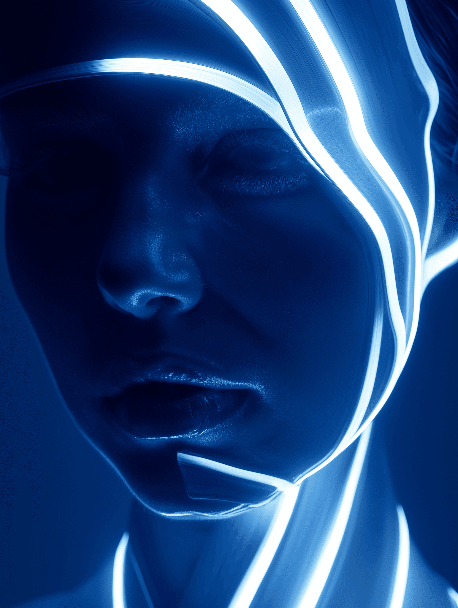 Women On Neon Background