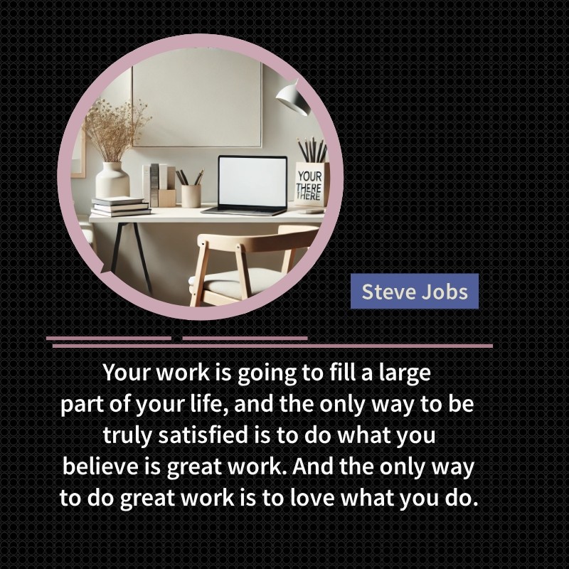 Steve Jobs quote by the AI design generator