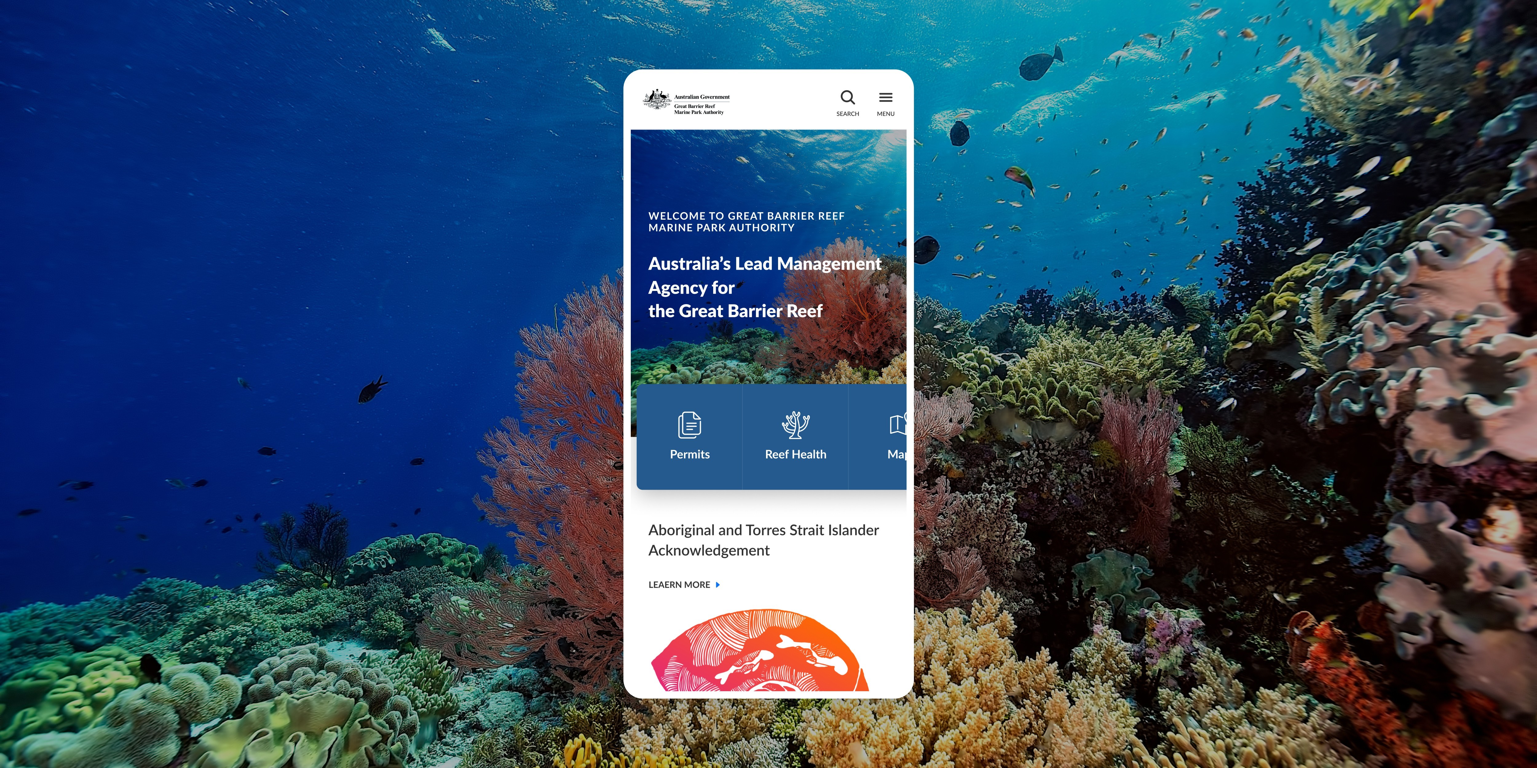 Web Design - Great Barrier Reef Marine Park Authority