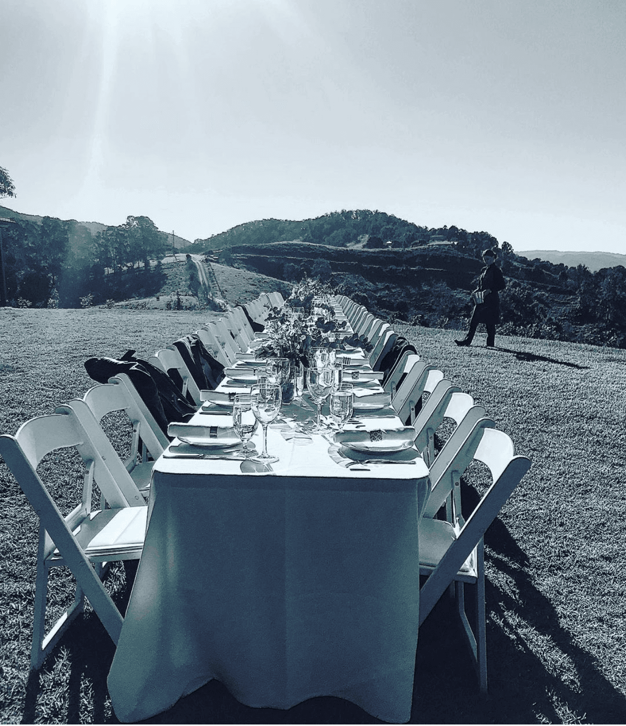 Someone checking items off of a check list