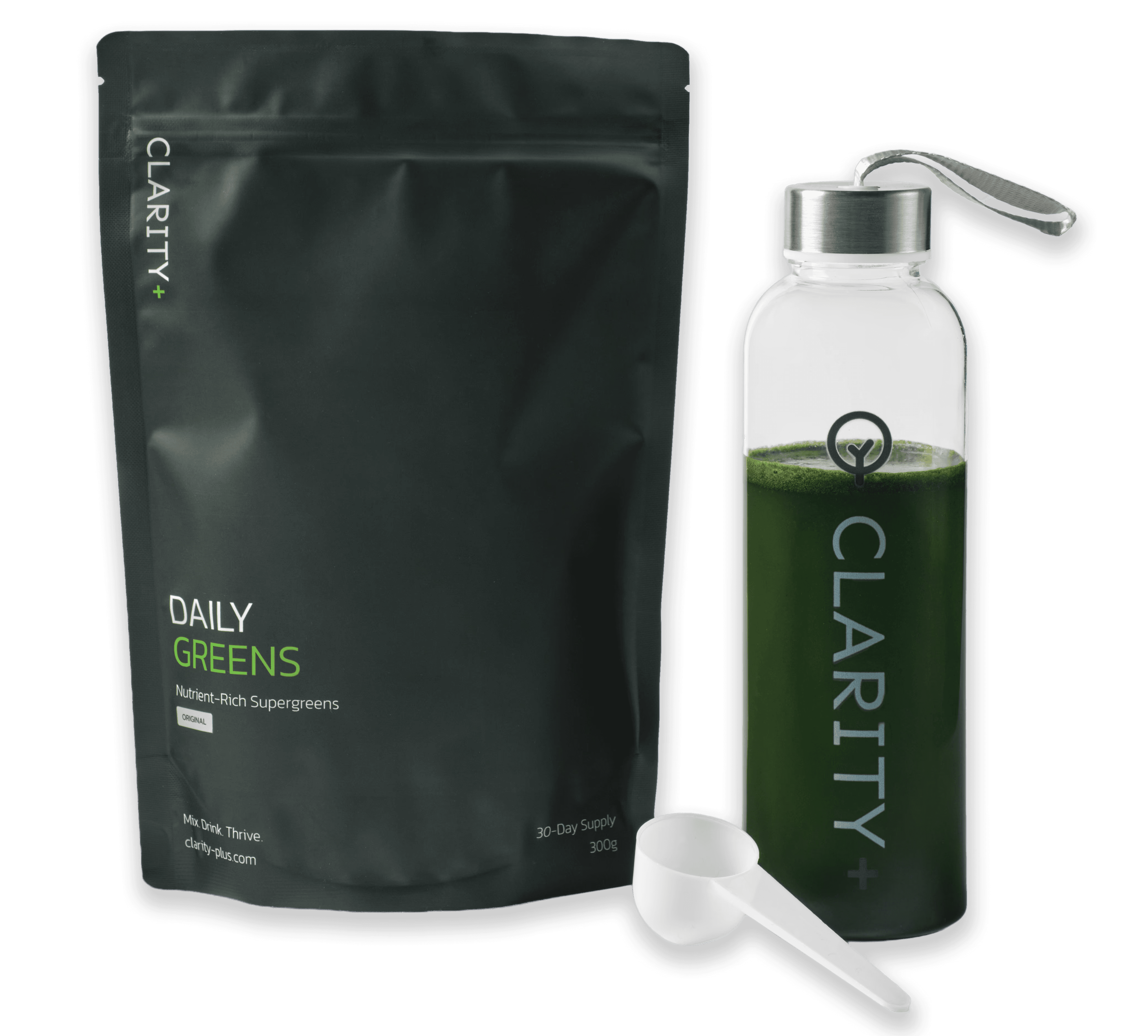 Clarity+ зелений порошок daily greens комплекс вітамінів та суперфудів