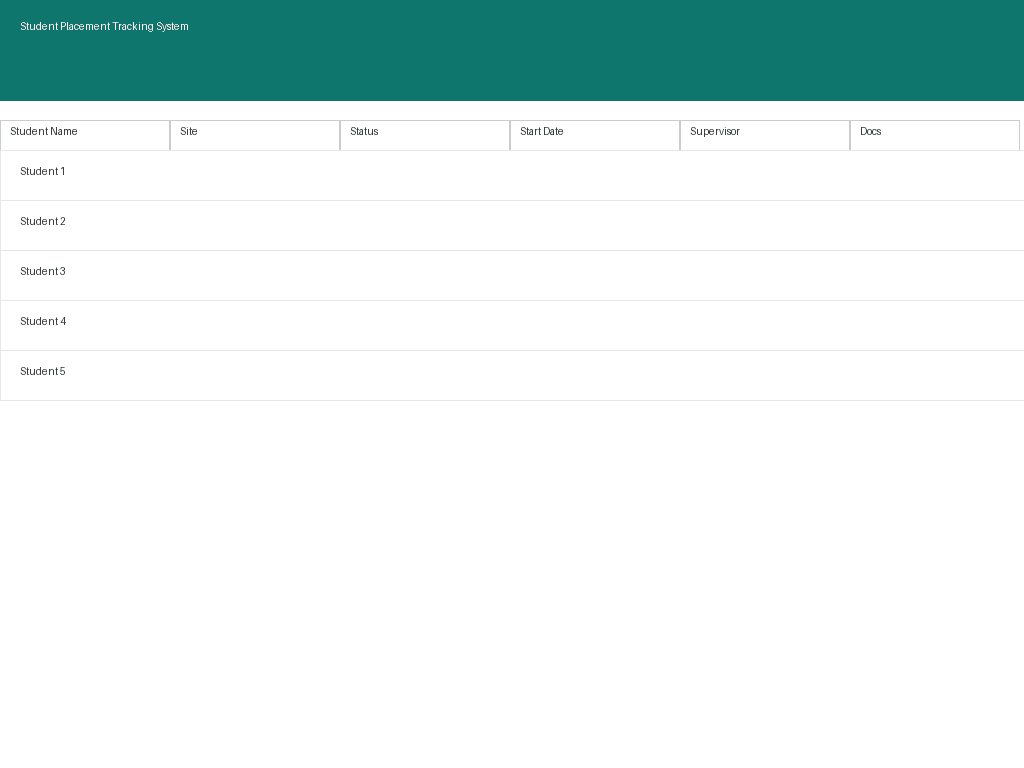 Student Placement Tracking Database Interface