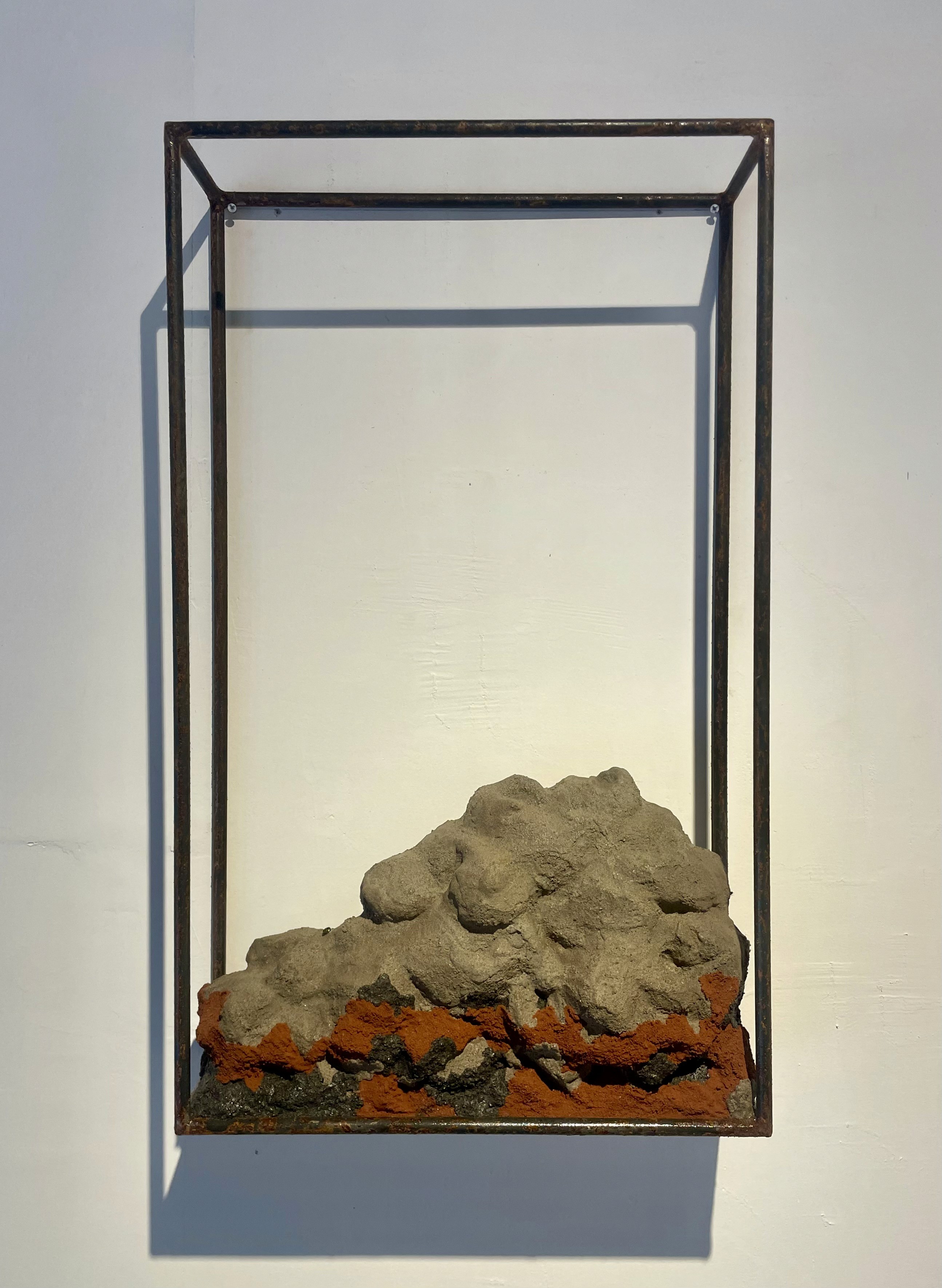 herd of sheep on road painting