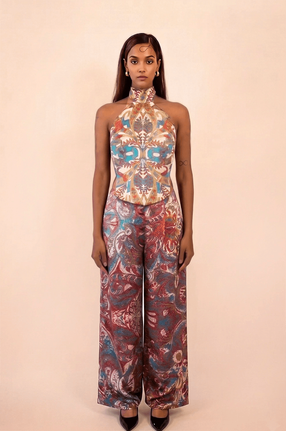 APSARA PANTS are our one of a kind pants, made in house using pure silk.