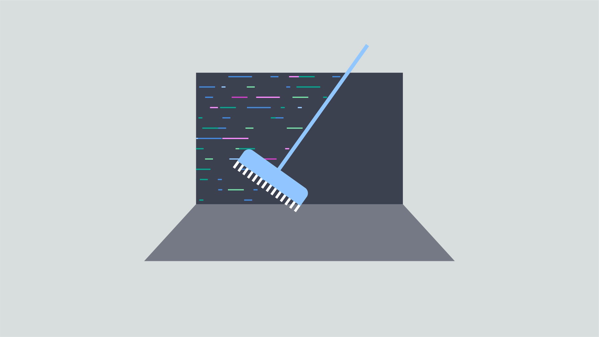 Illustrated simple laptop