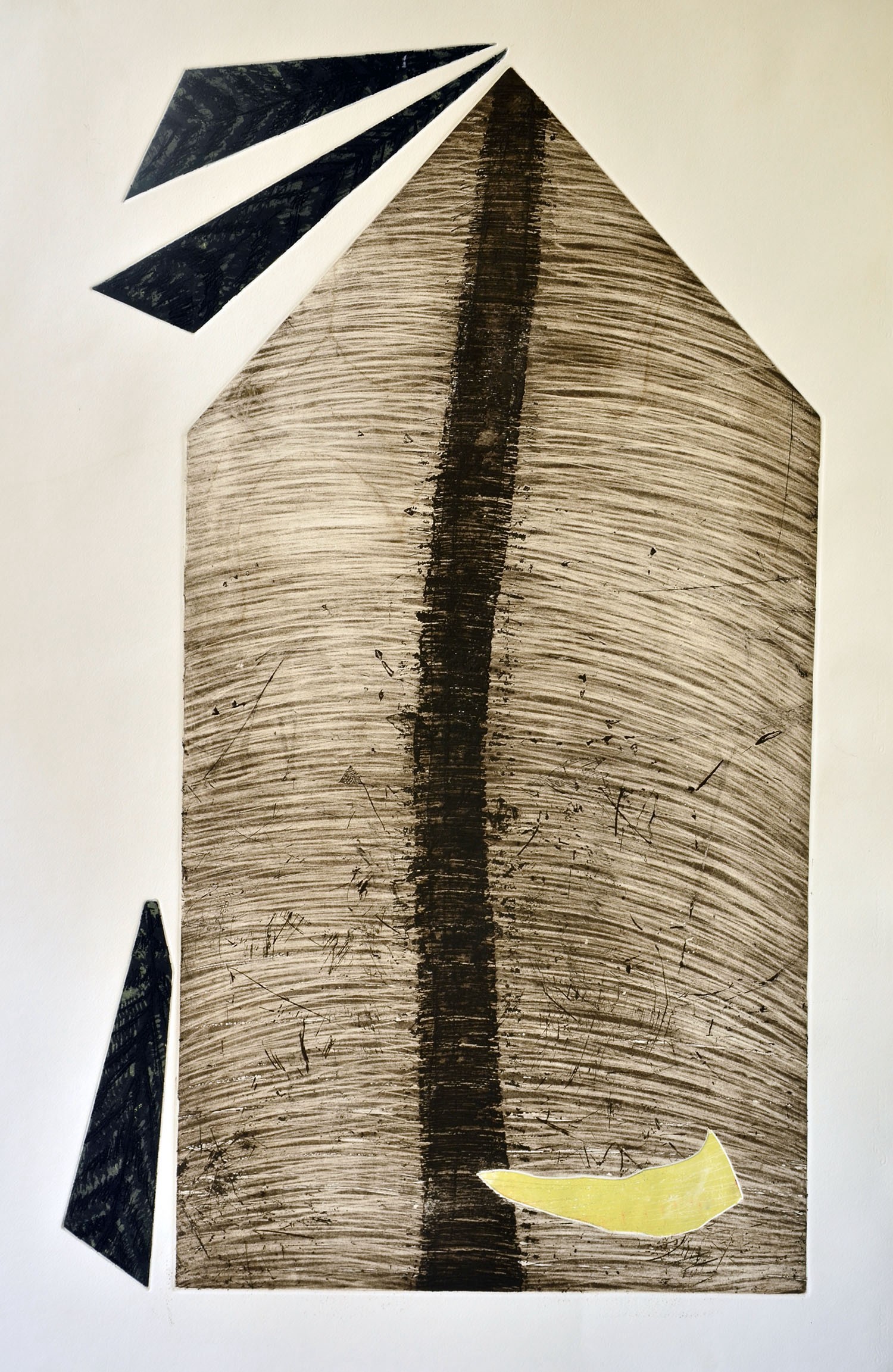 herd of sheep on road painting