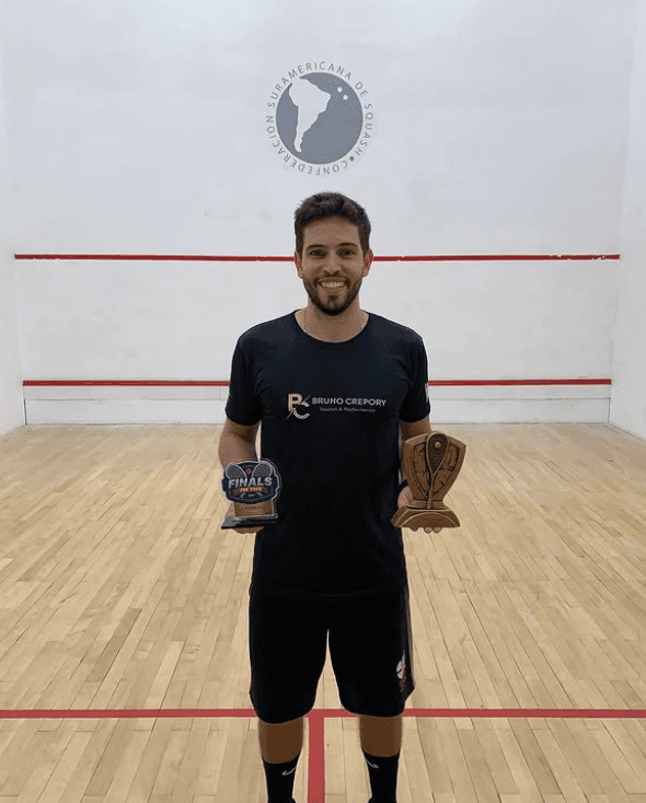 Athlete winning a race