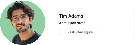 Young man belonging to the entrance staff of an event