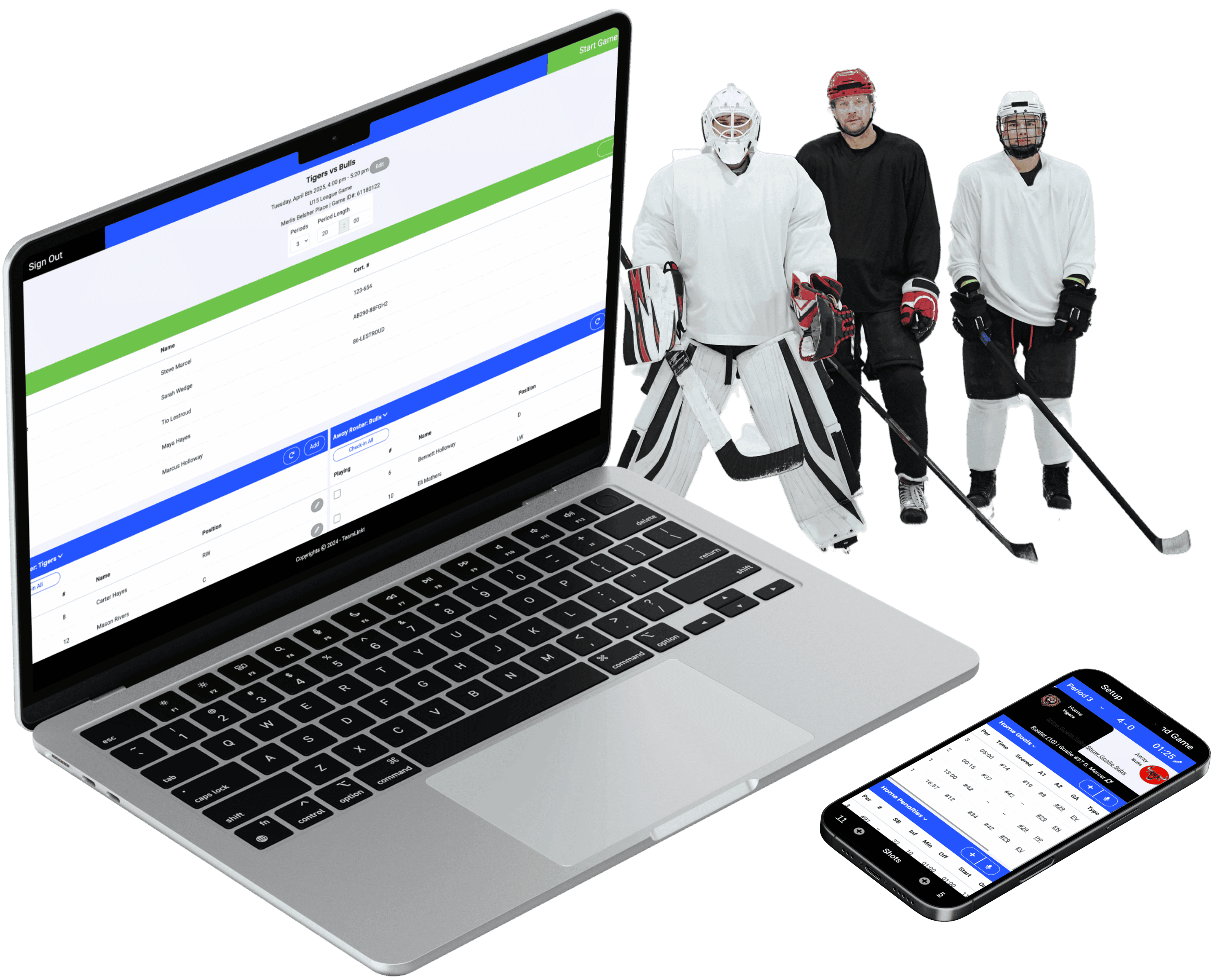 Digital Score Sheets for Hockey