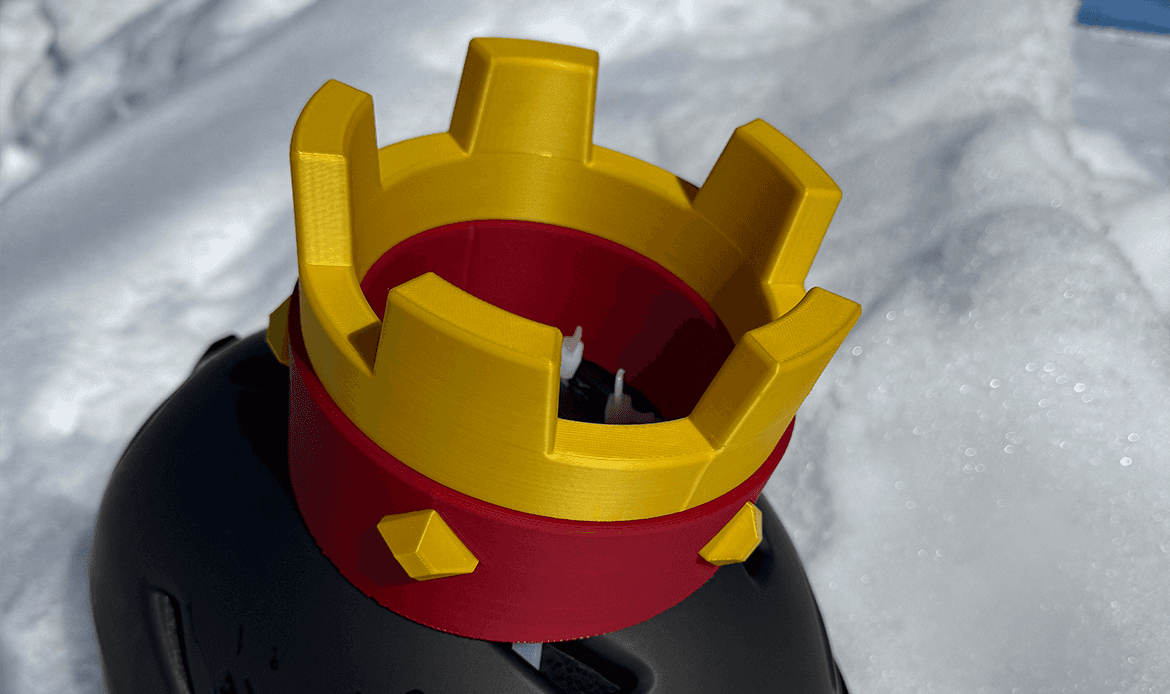 Vue de dessus du casque