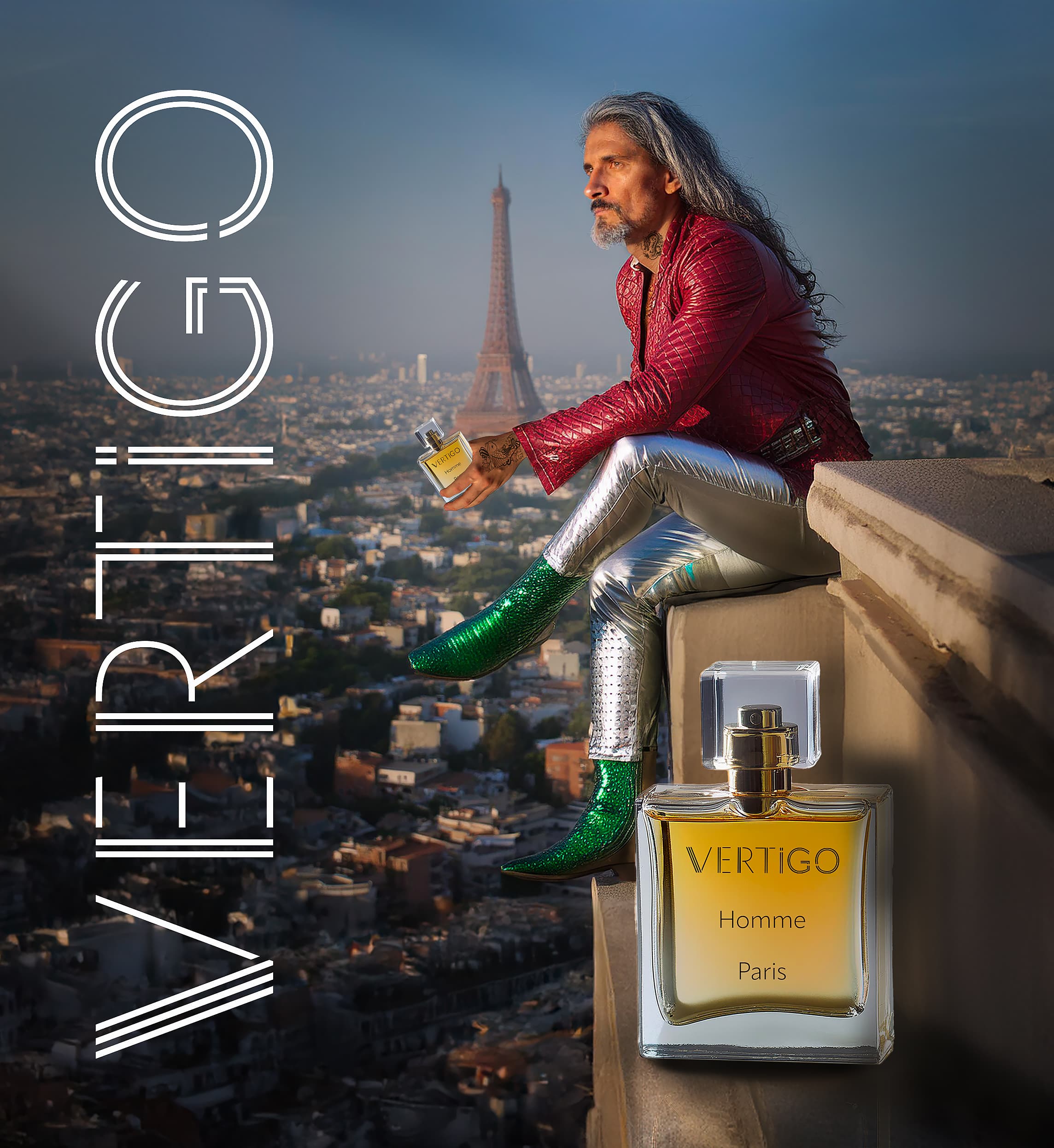 Un homme au sommet d'un immeuble