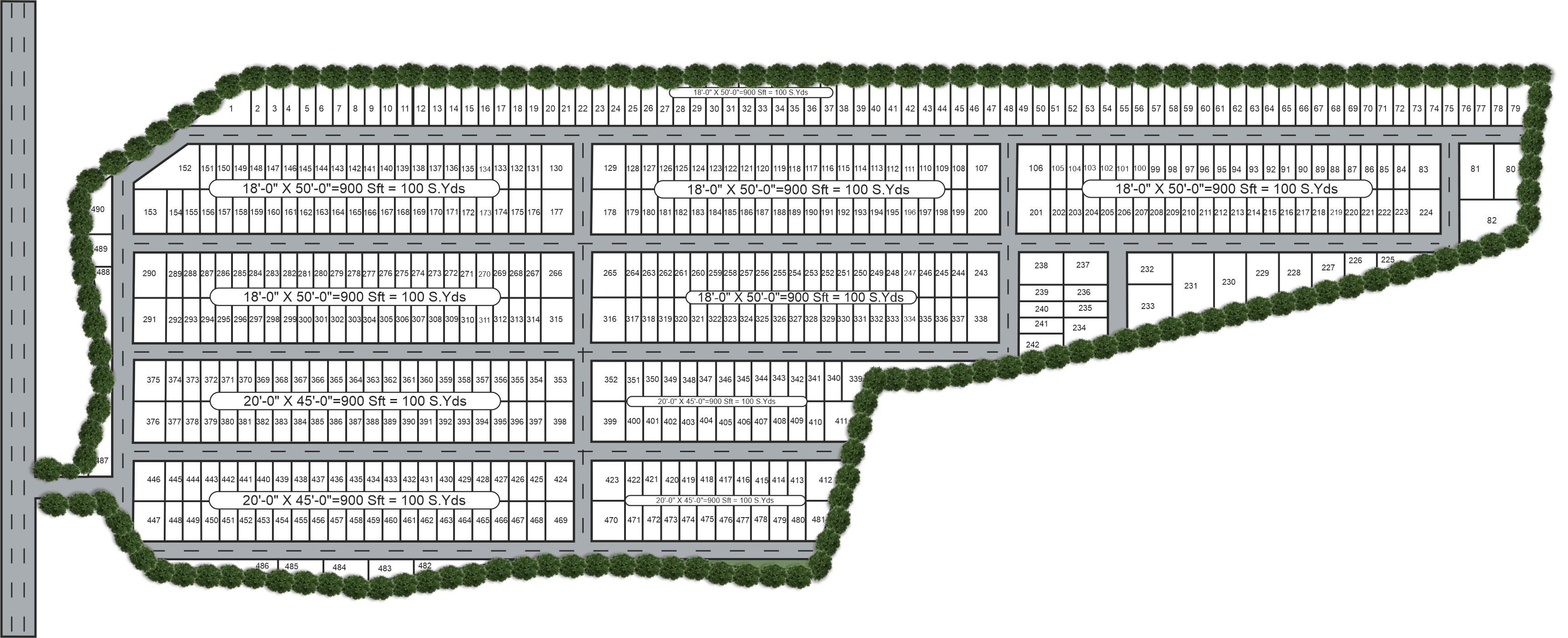 Layout Map of Charan Group's Kothavalasa Red Sandalwood farmland project at Vizag