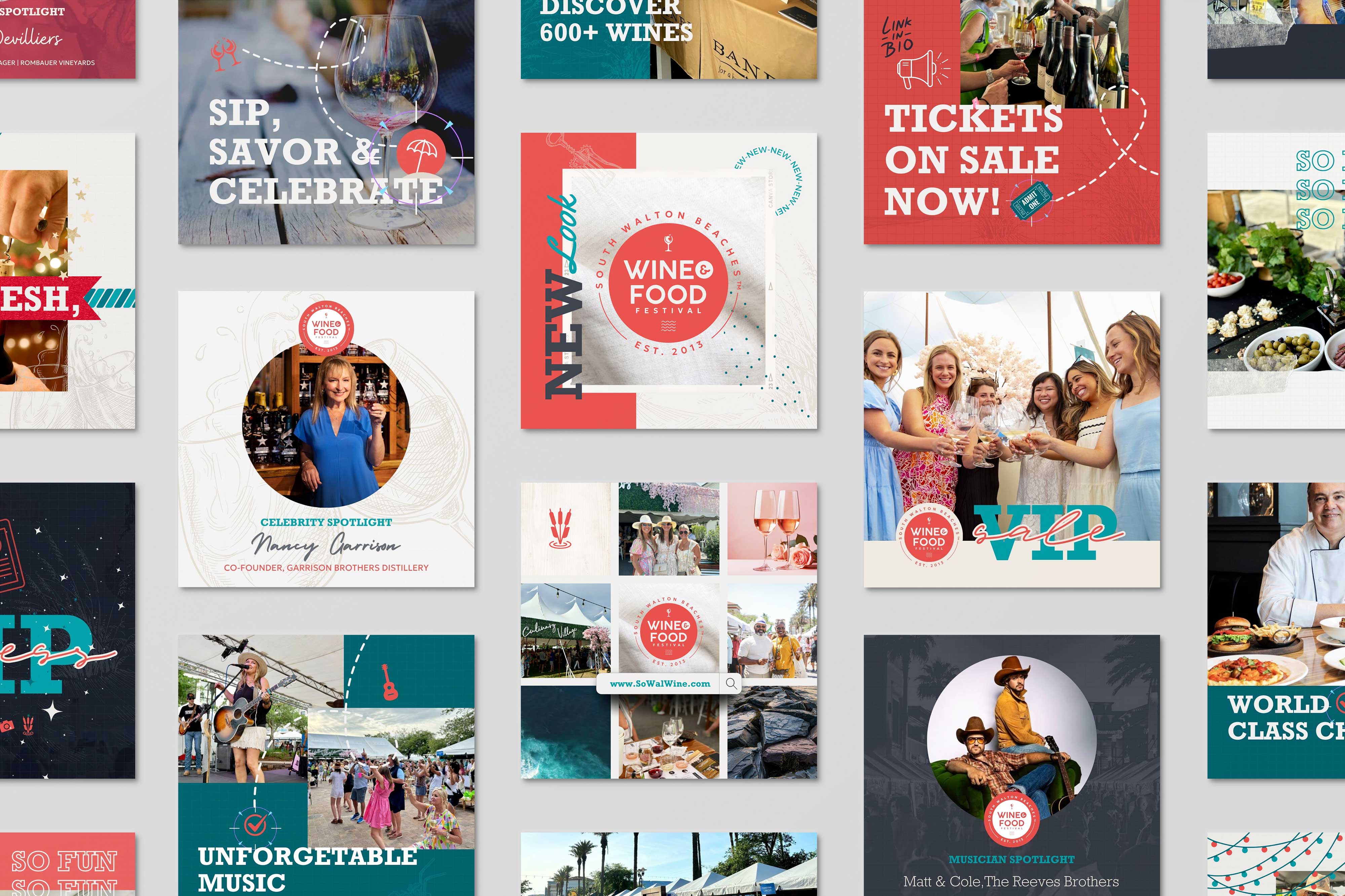 The integrated content engine. A high-volume suite of social assets designed to fuel the year-round marketing loop. By leveraging high-fidelity video and photography within the modular brand frame, we maintained audience engagement and drove ticket acquisition long before the gates opened.