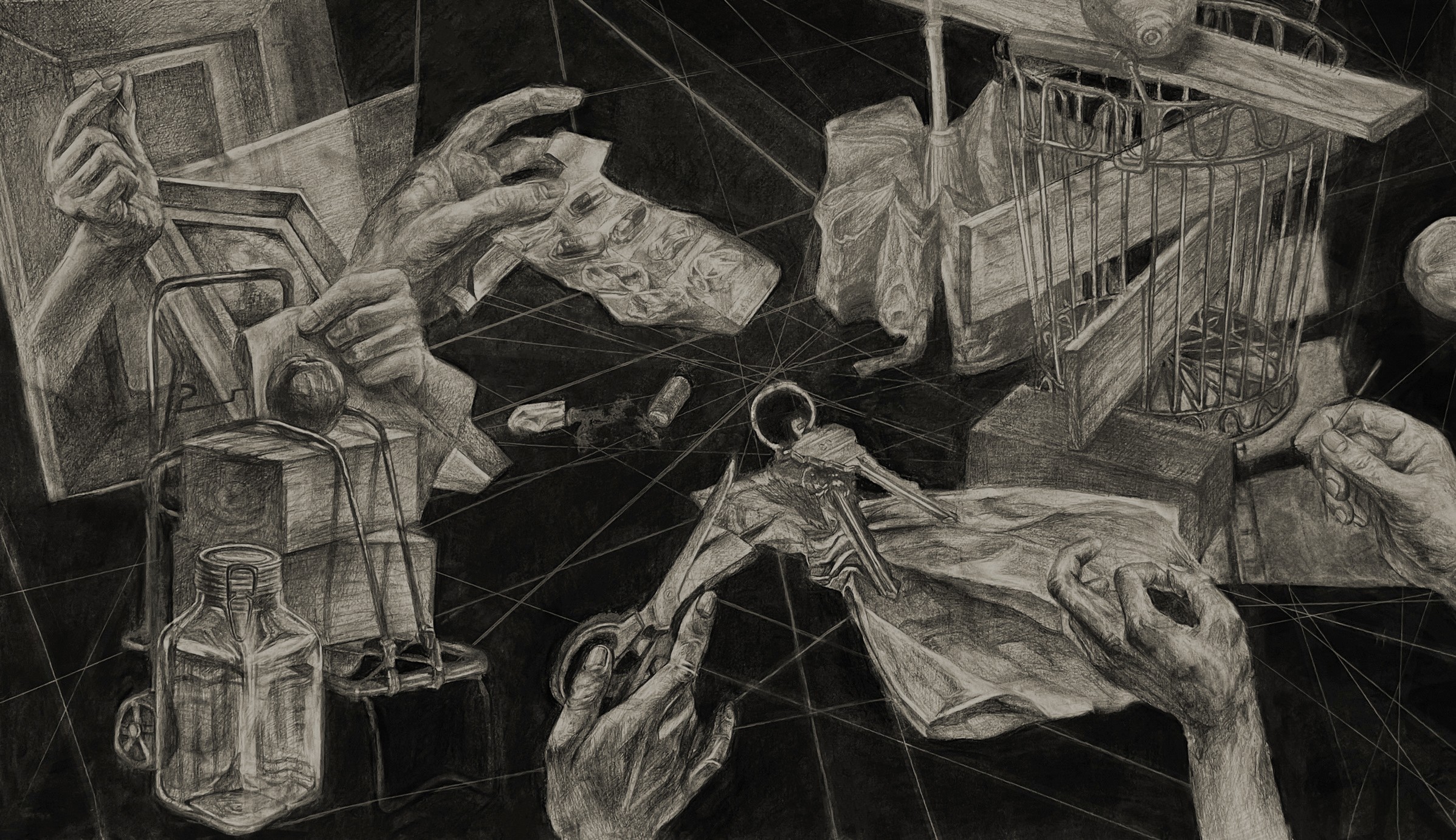 Corner view of a sleek smartphone with water droplets on its matte blue frame.