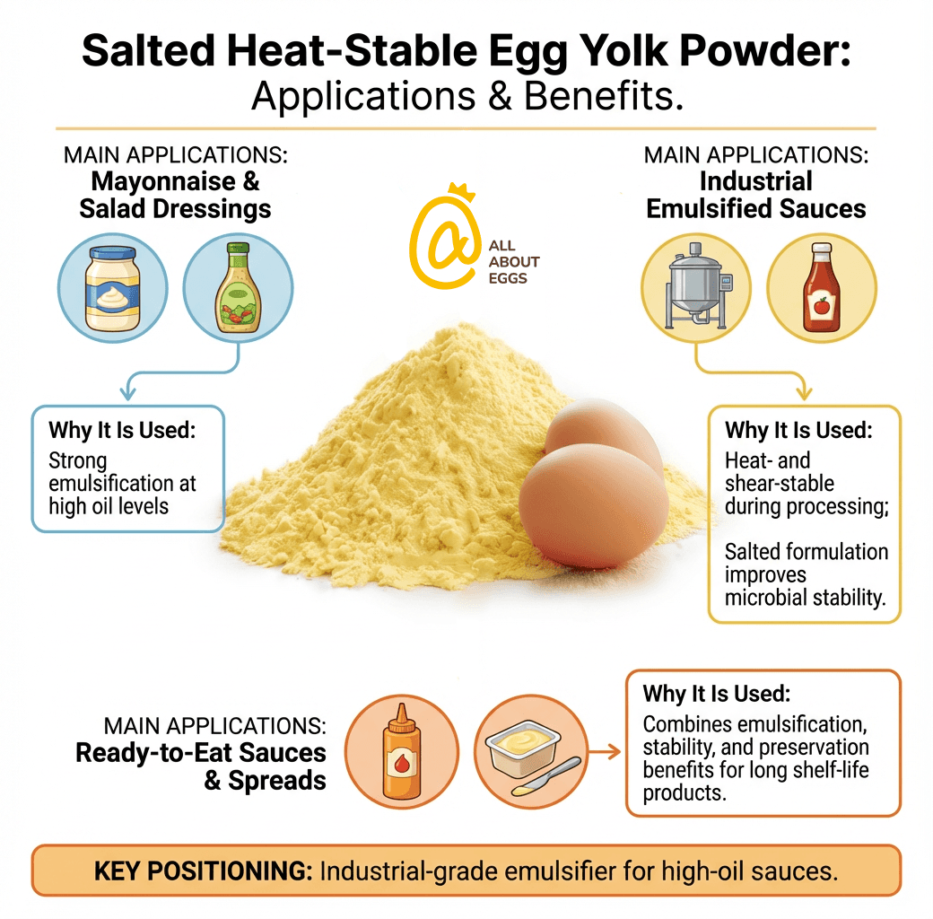 heat stable salted egg yolk powder for mayonnaise production