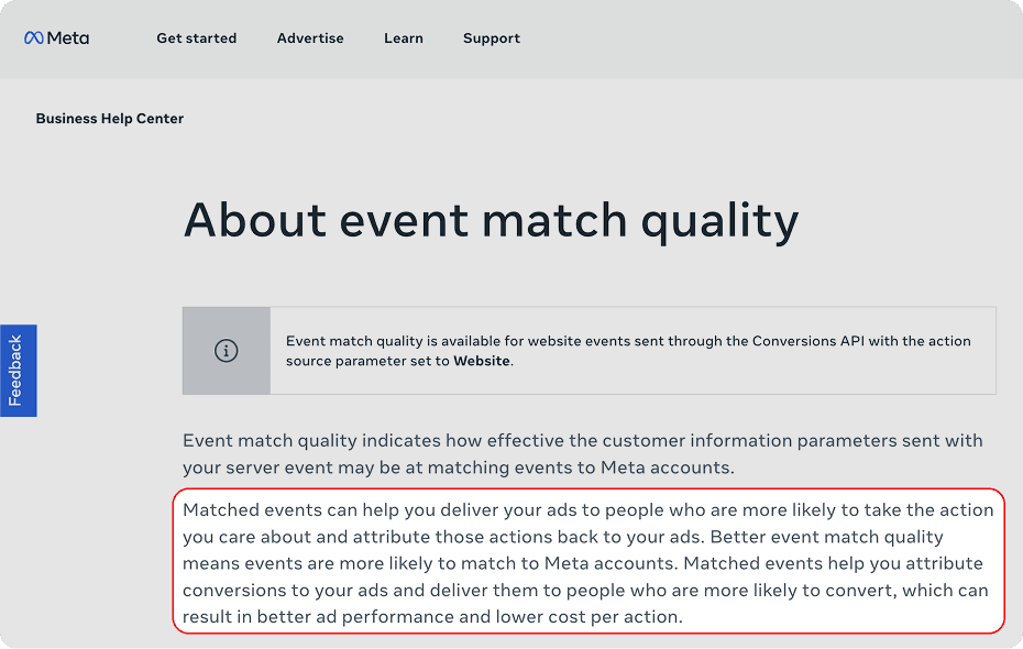 About event match quality