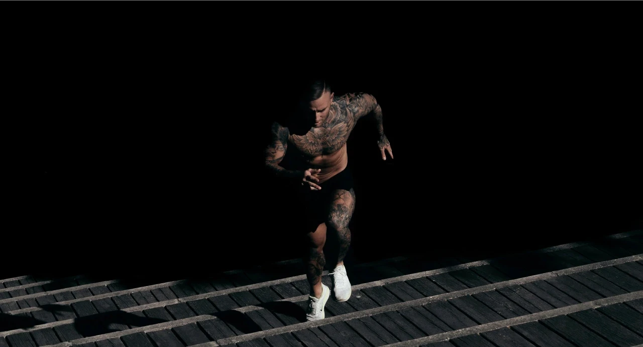 A man running 