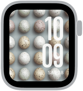 speckled eggs Apple Watch face preview 1 featuring easter and spring.