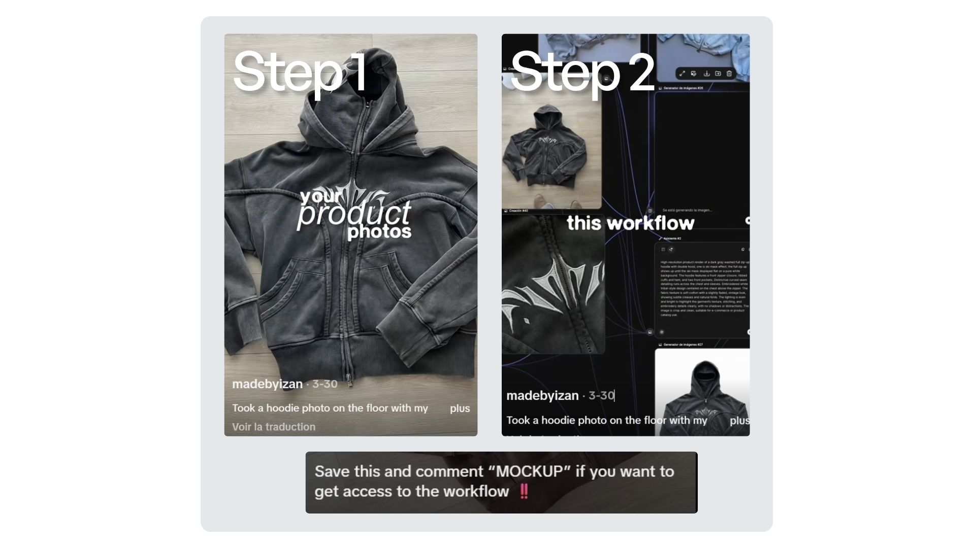 Steps to follow to achieve a ghosting effect using the DIY method. 