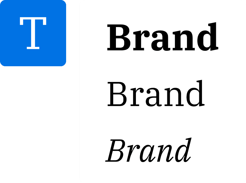 Symbolbild einer Schriftauswahl