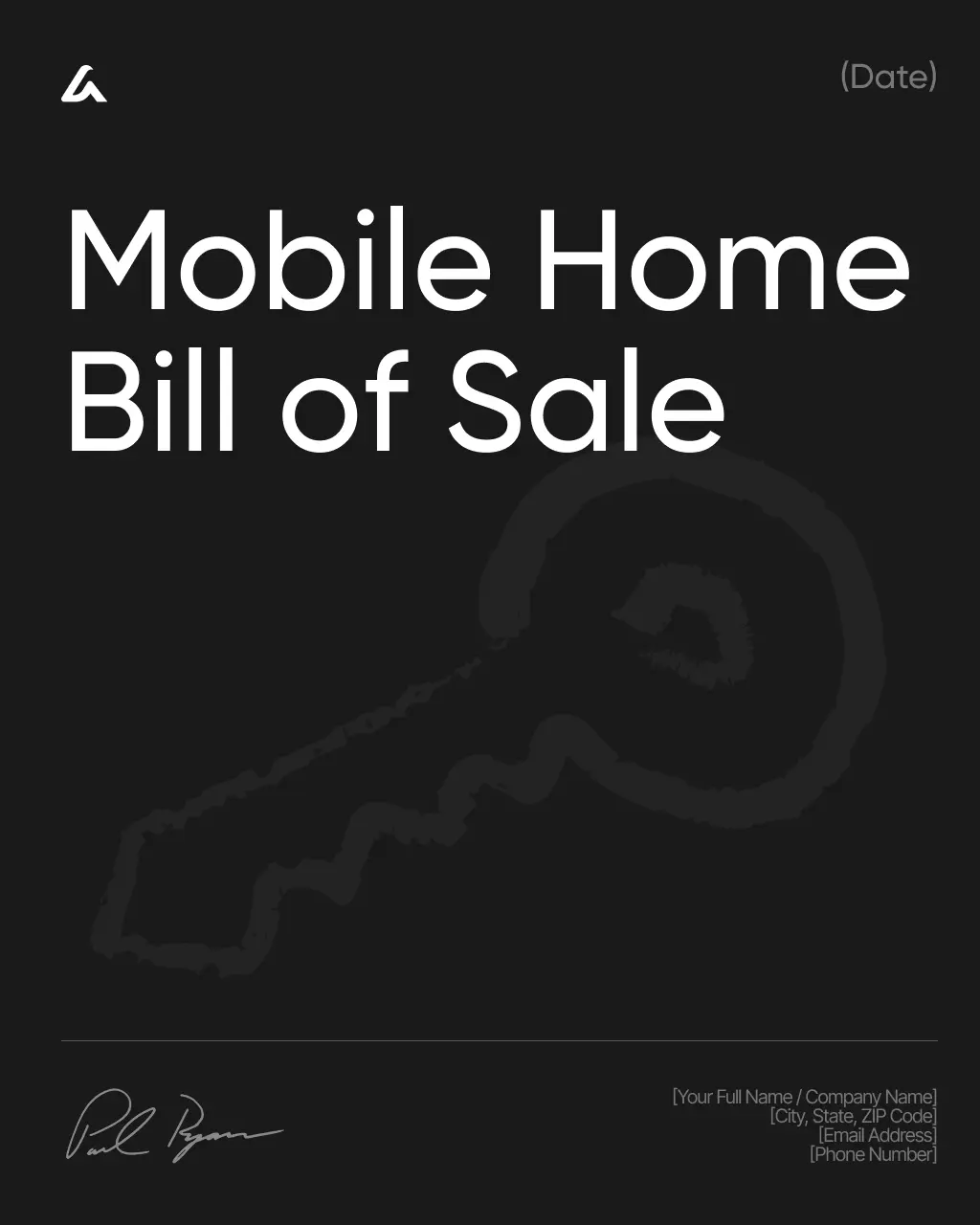 Mobile Home Bill of Sale 