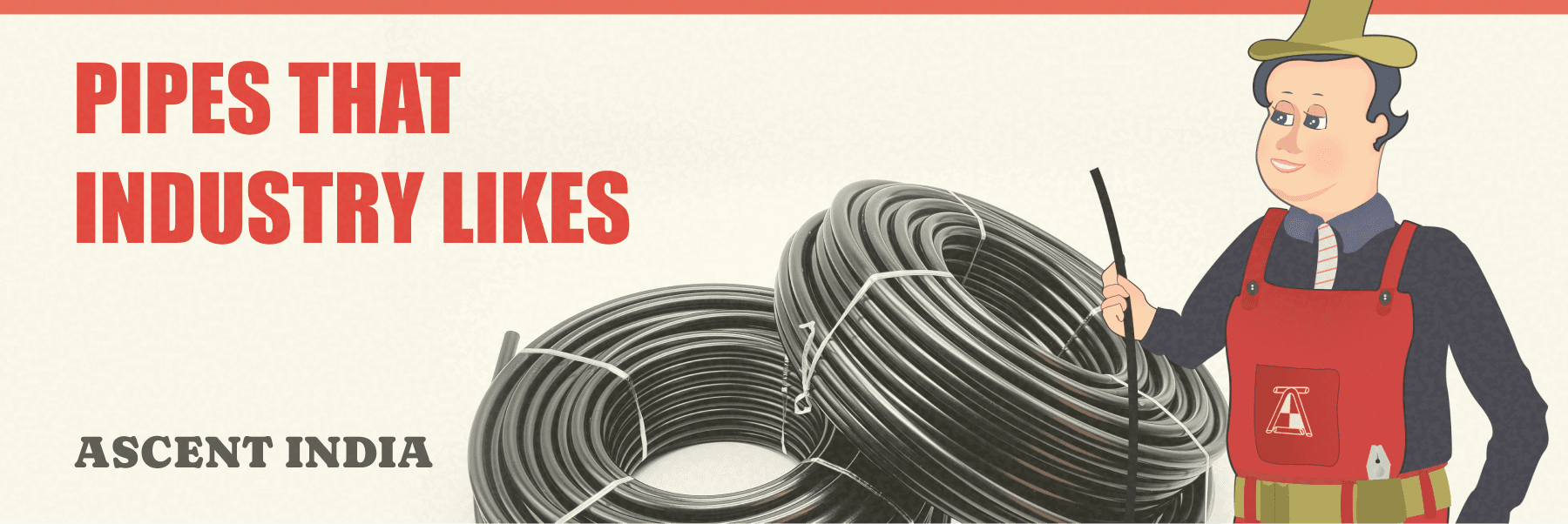 Boy with one end of a black tube in his hand