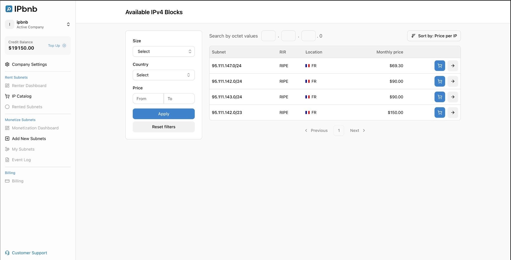 IPv4 free trial