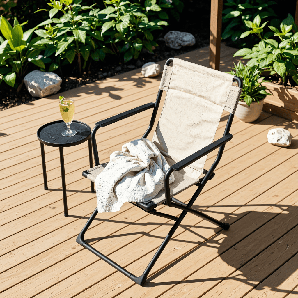 product photography of foldable chair