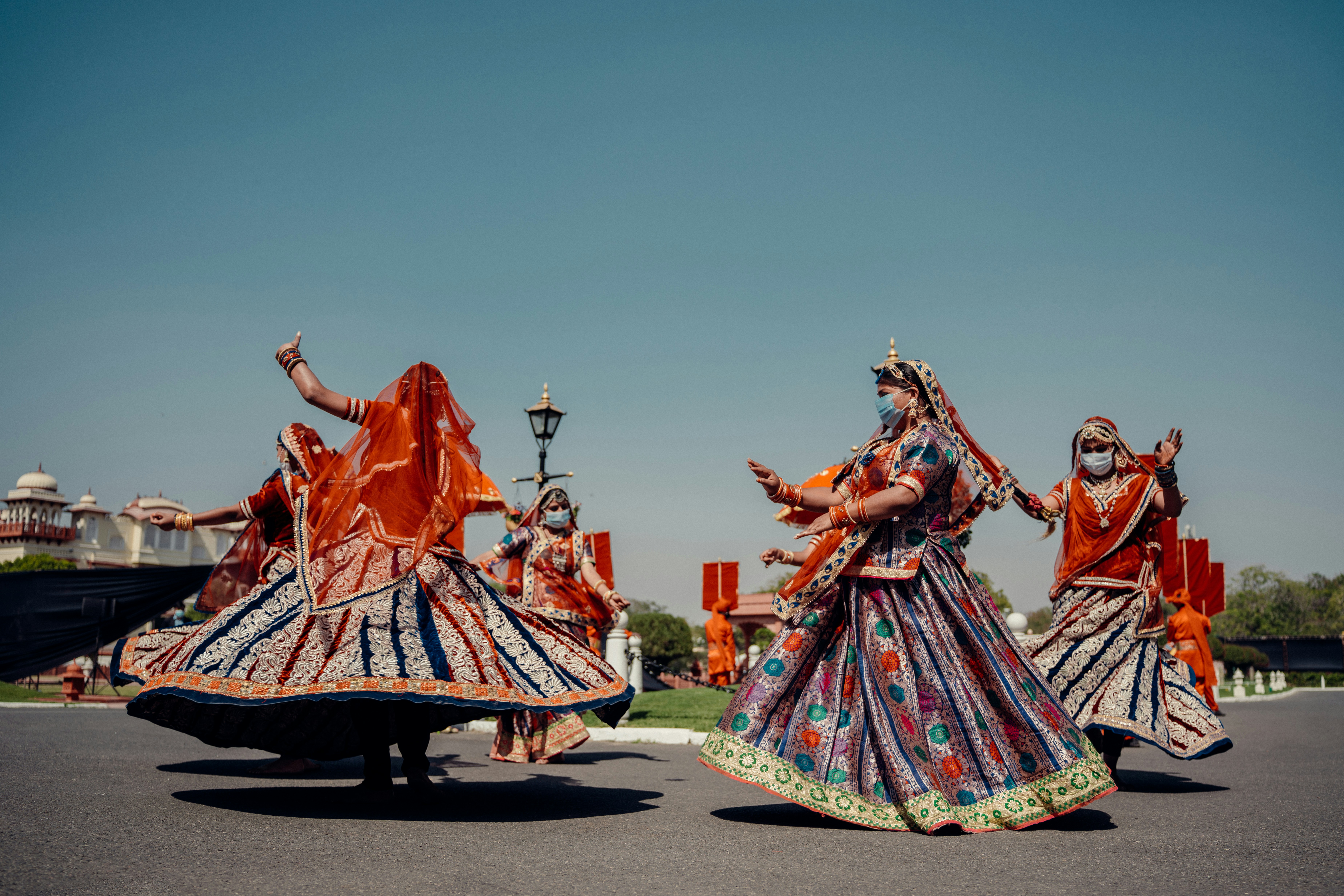 a group of people in traditional dress
