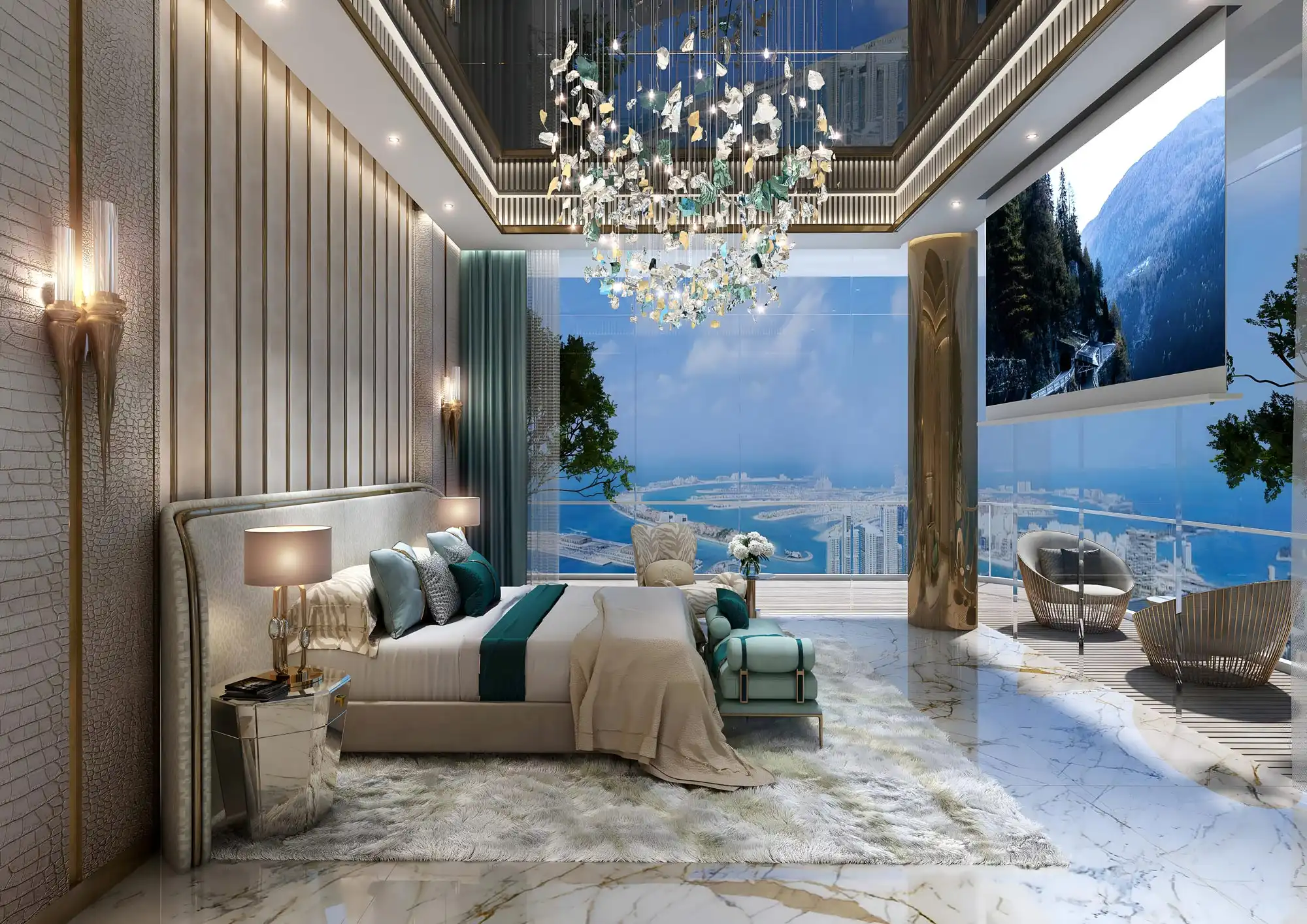 DAMAC-Bay by Cavalli in Dubai Harbour Bedroom