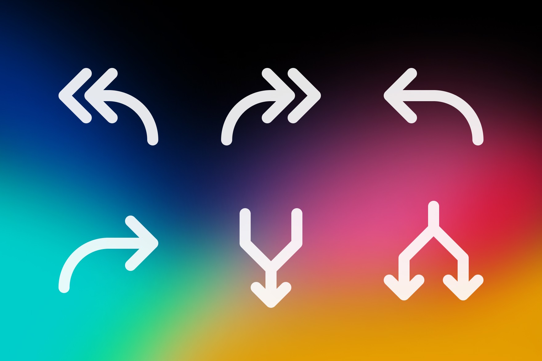 Close-up of Wayfinder Arrows Pack featuring precision monochrome arrow icons in stroke style for a clean and modern design.