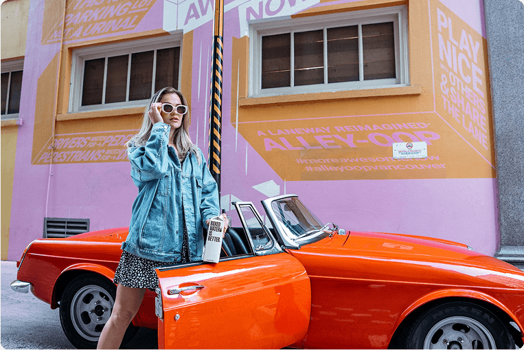 a blue abstract background with lines and dots