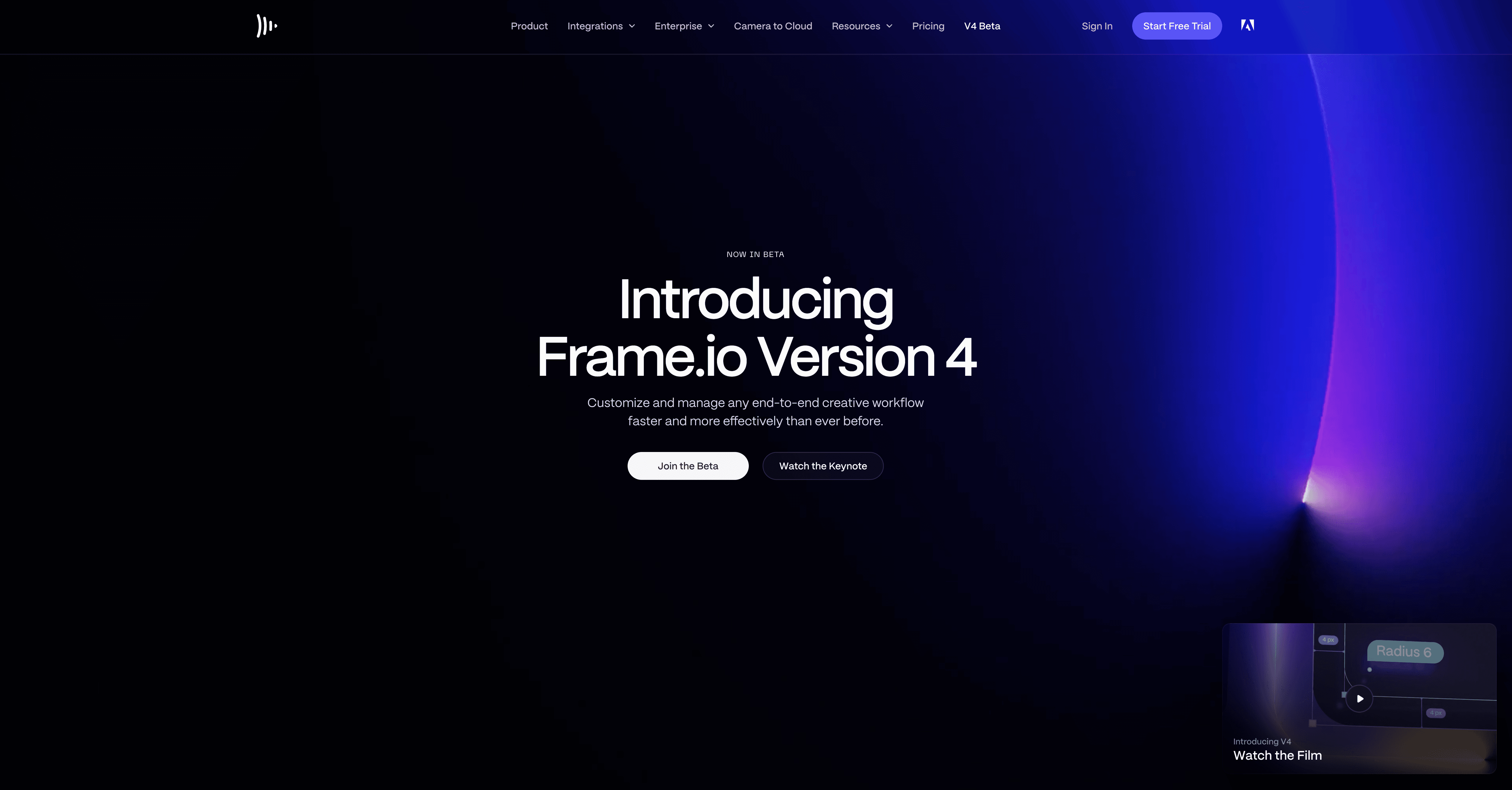 Sample website showing homepage layout