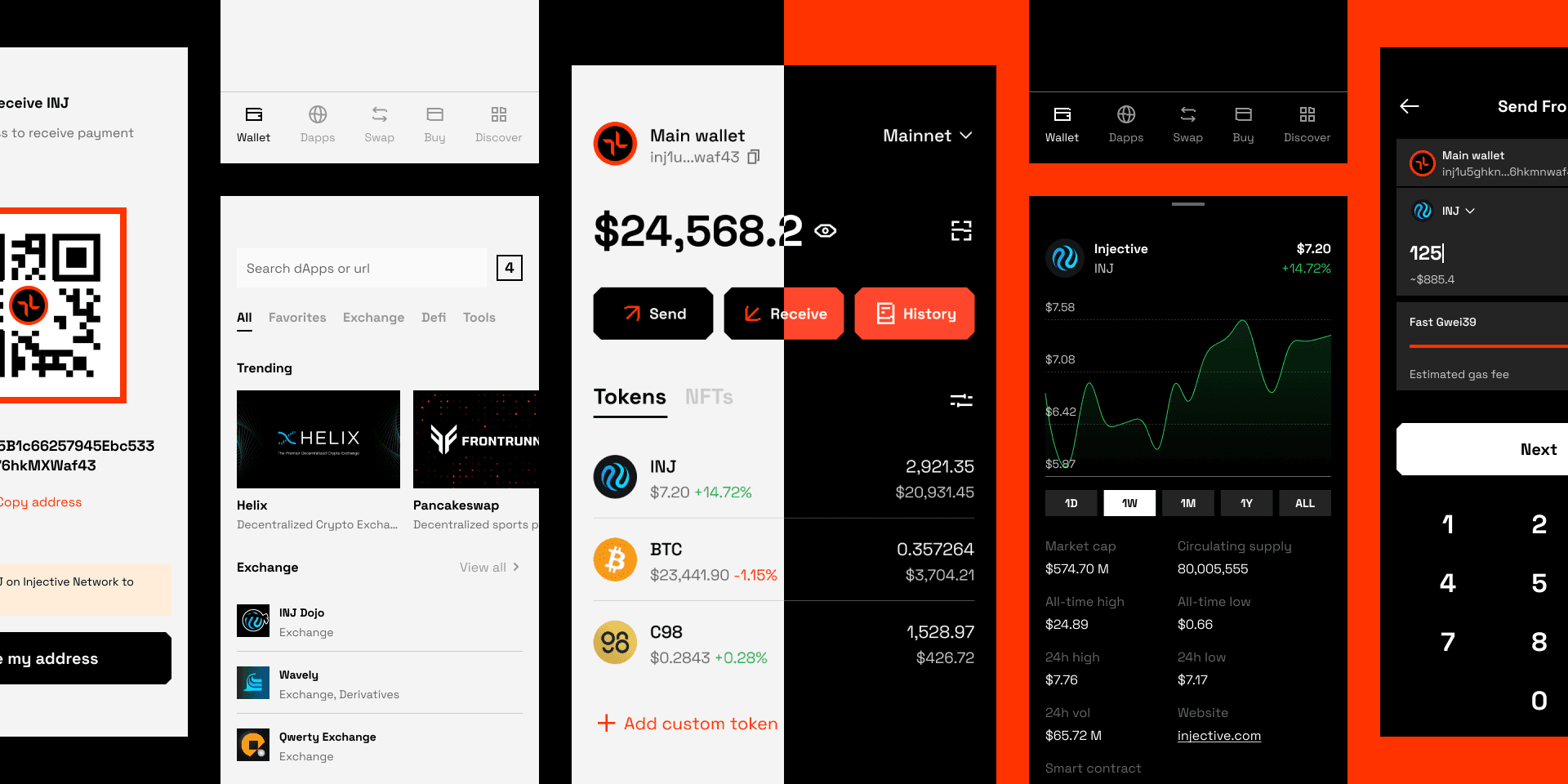Wallet output — brand A