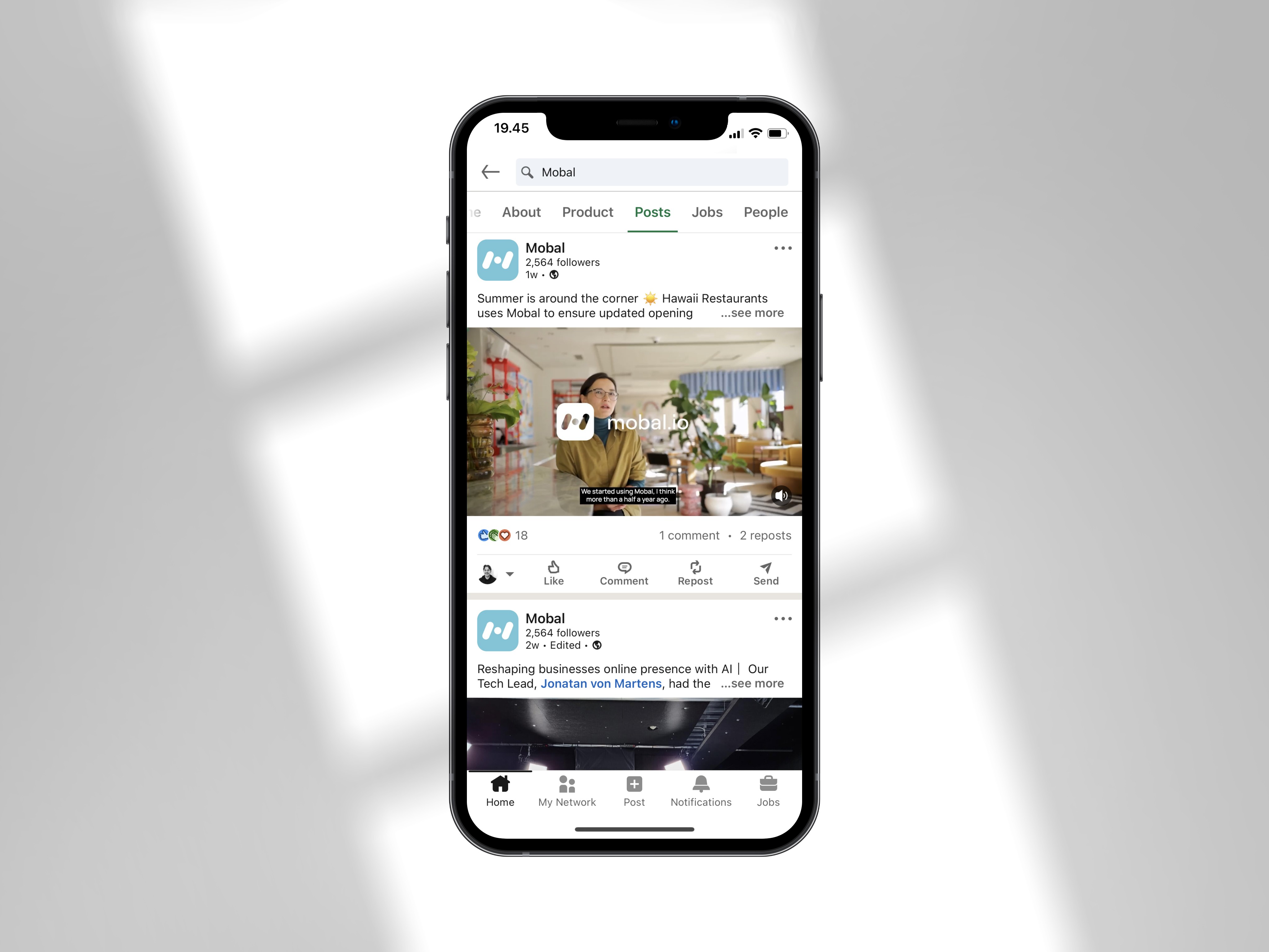 Mobal LinkedIn view