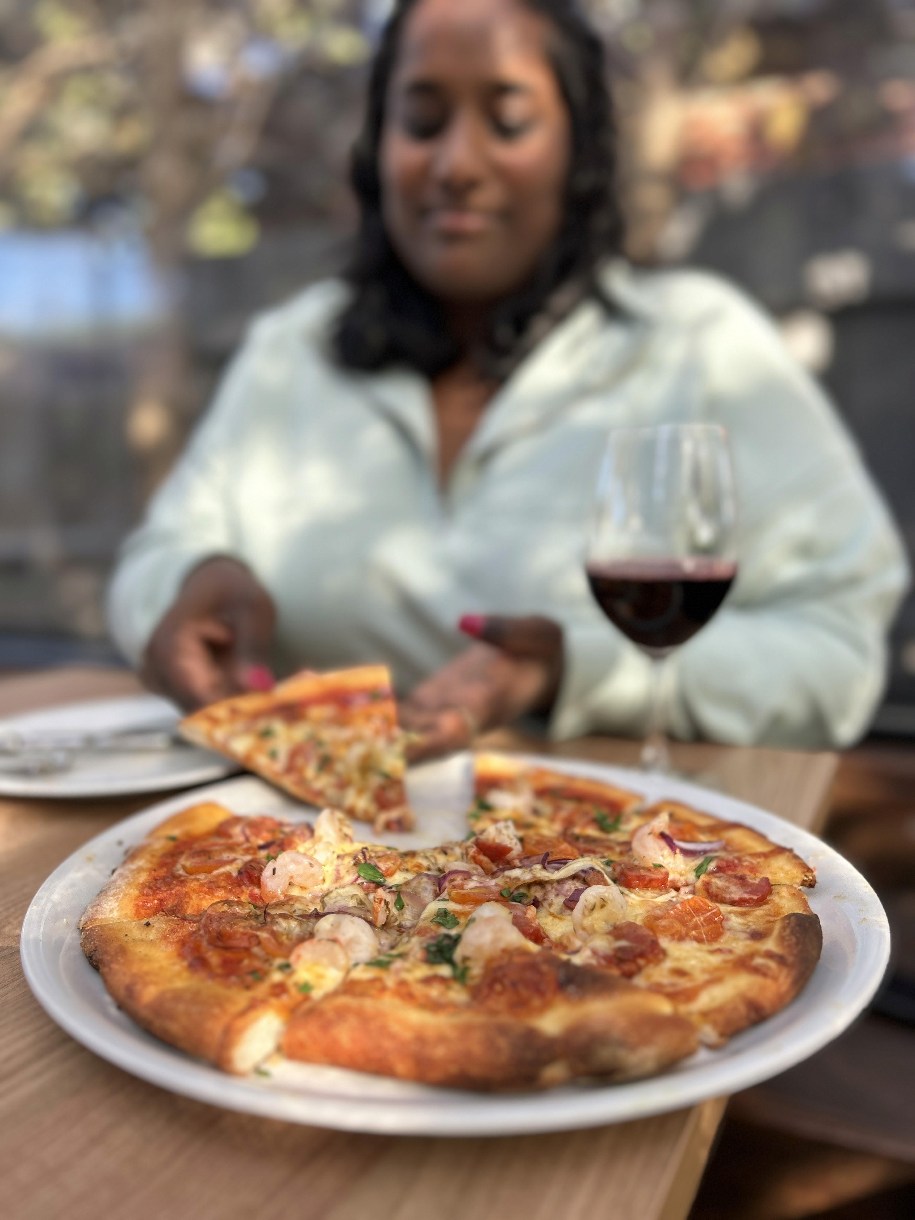 a vanilla ice cream with matcha cream served in a white plate