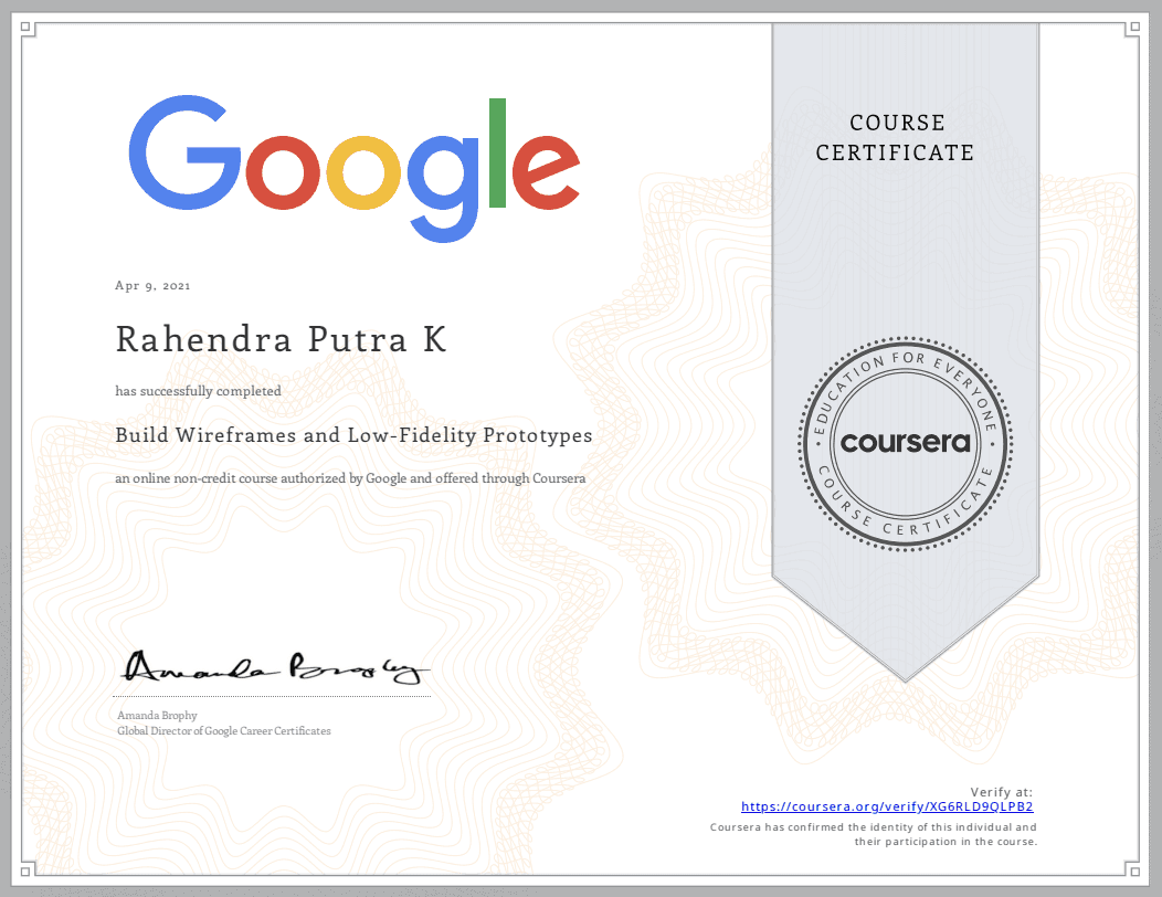 an online non-credit course authorized by Google and offered through Coursera