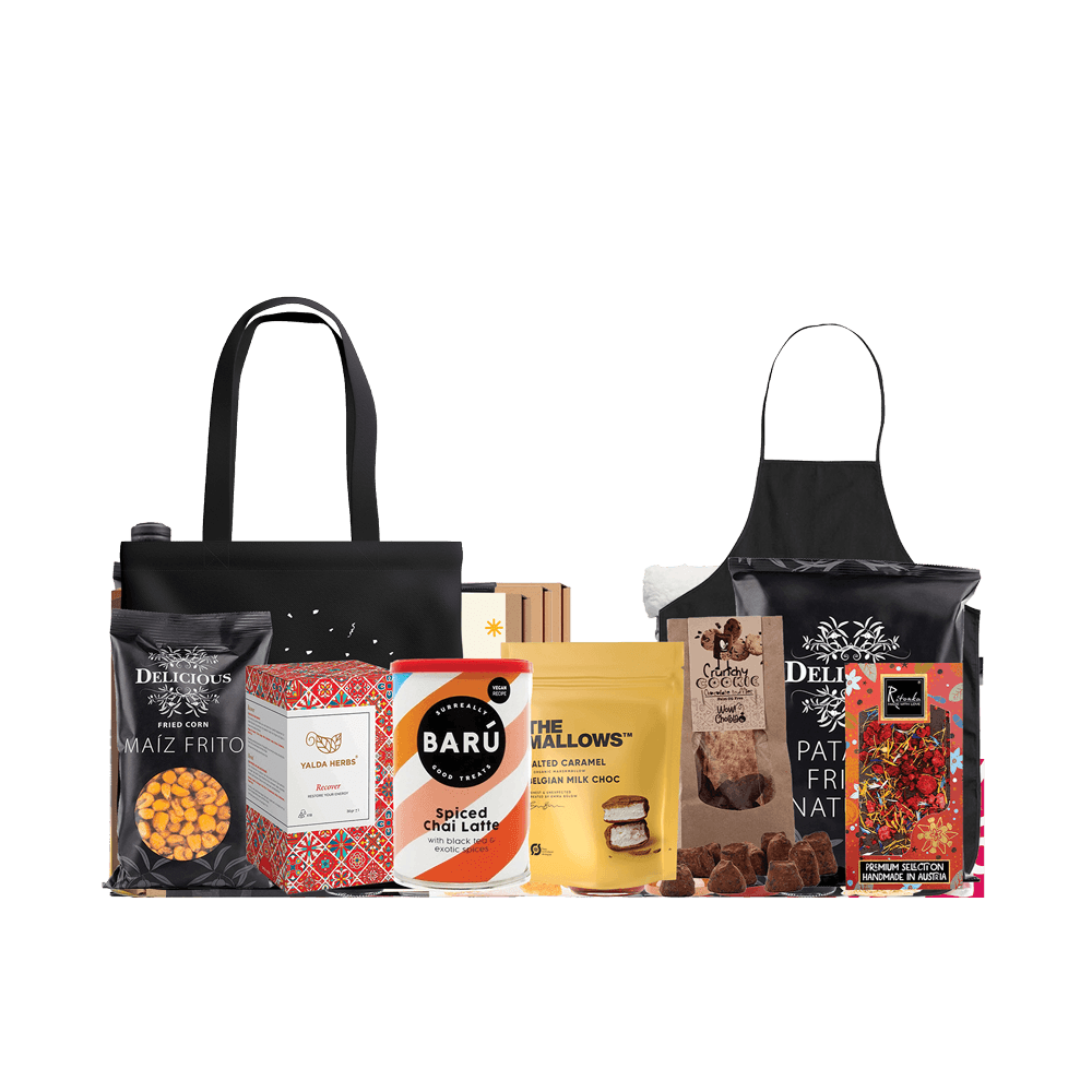 Food + Branded Tote Bag Merch Pack