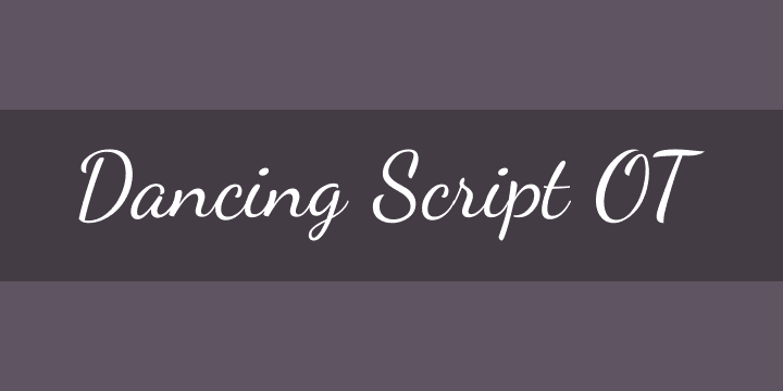 Dancing Script OT script font