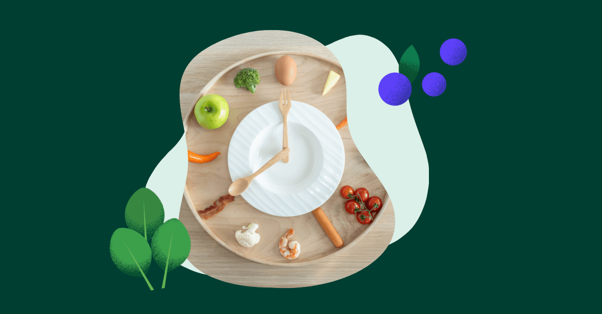 Clock made of food for to explain metabolic flexibility 