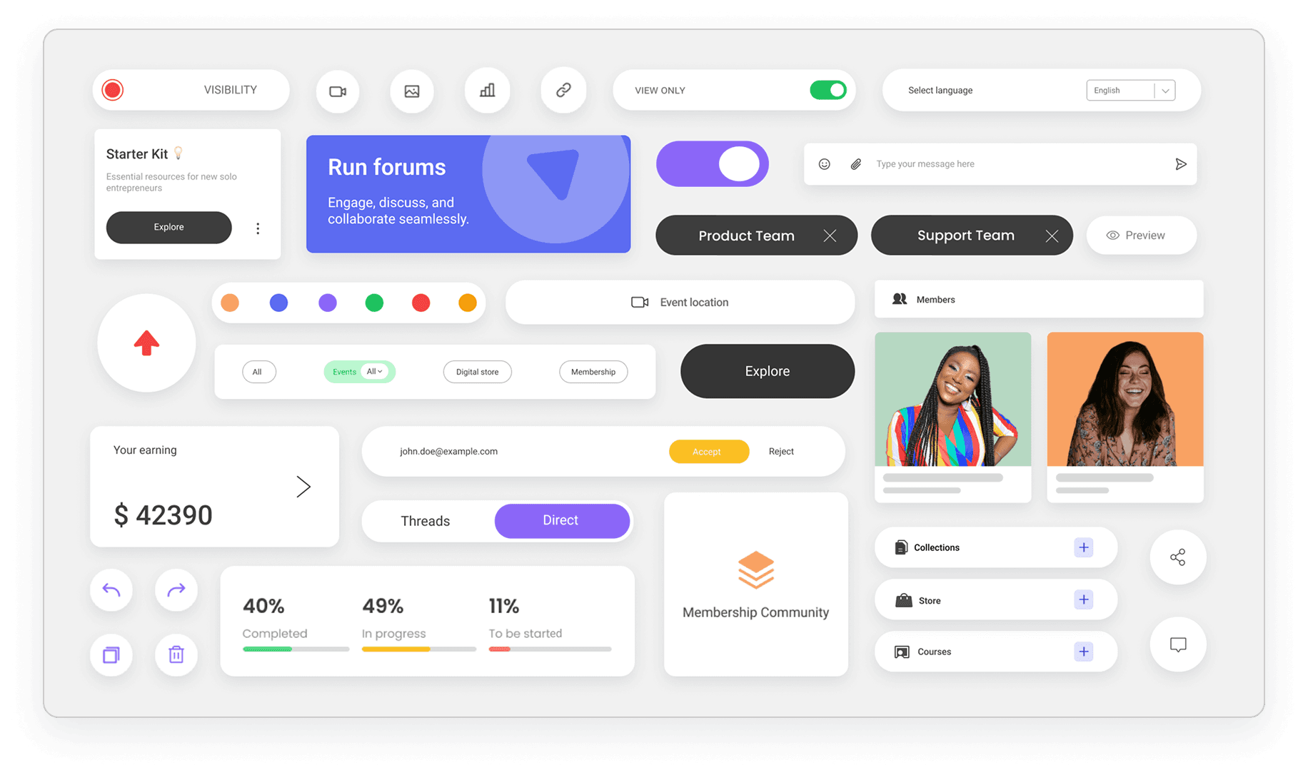  A creative showing various features of Wylo.