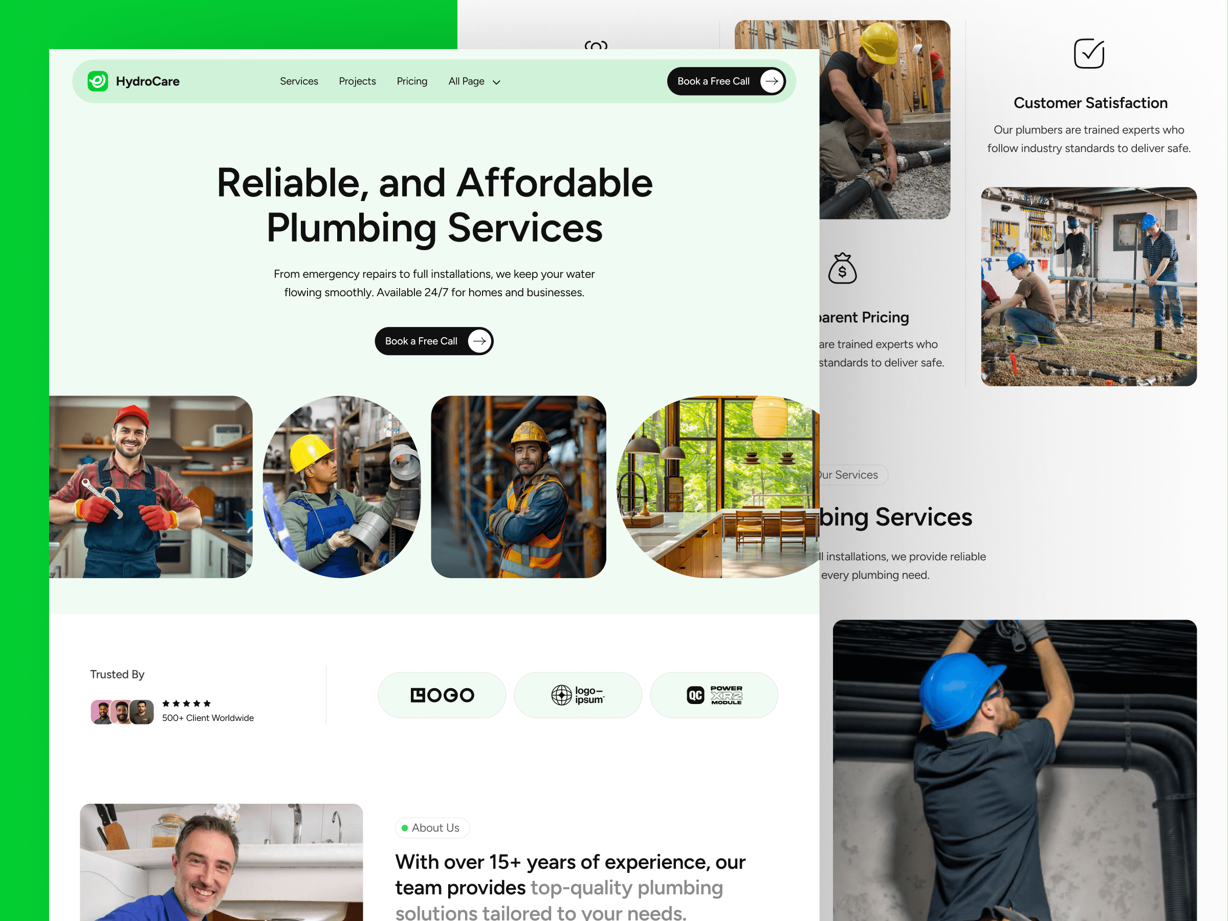 webflow repair service template