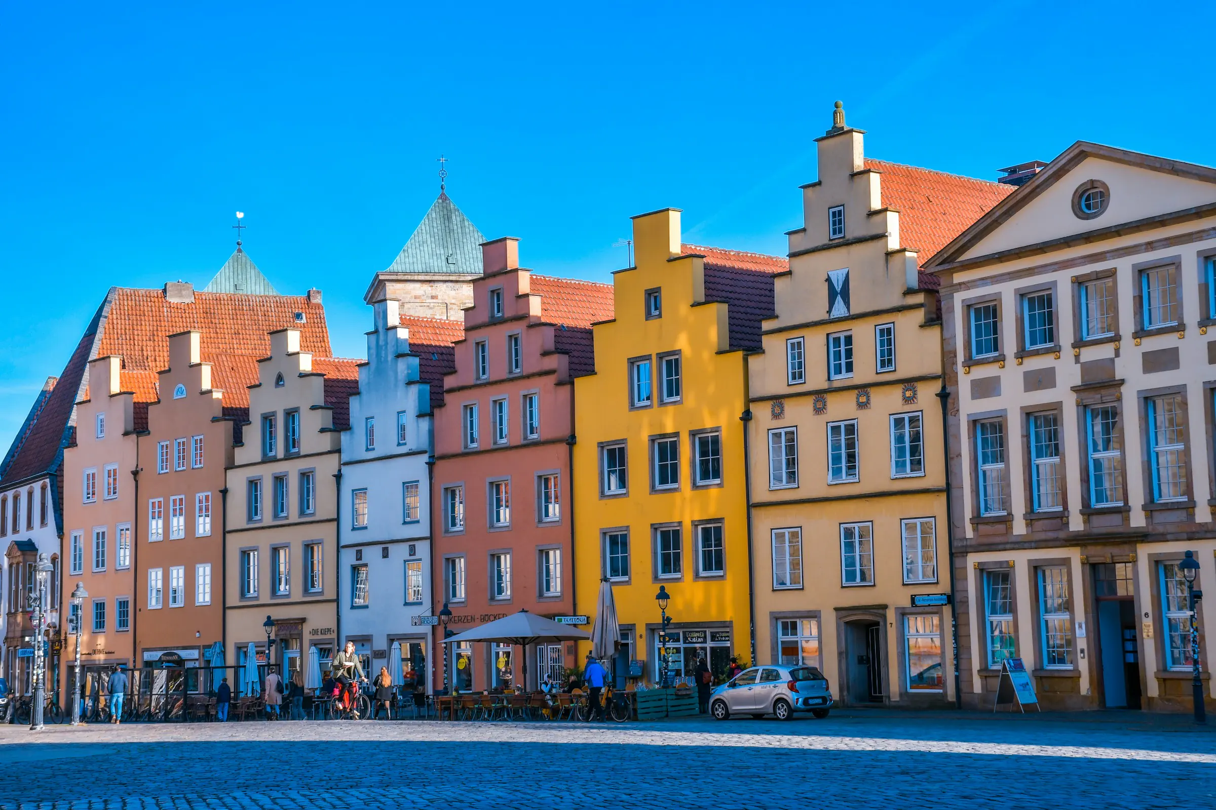 Osnabrück, Giebelhäuser am historischen Marktplatz