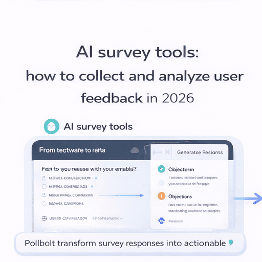 AI survey tool dashboard analyzing user feedback and insights