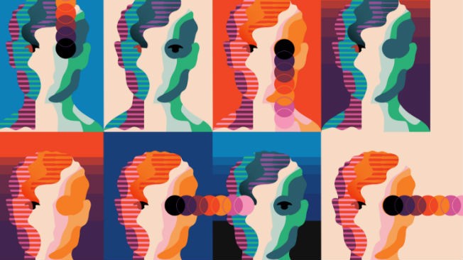 Cultural Fund banner image with stylised grid of heads