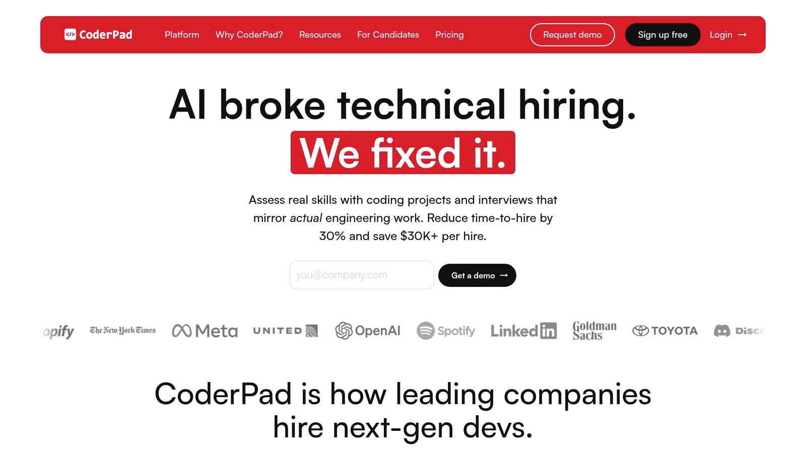 CoderPad (plus CodinGame Screen)