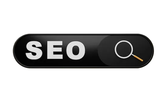 Barre de recherche illustrant le SEO (Search Engine Optimization) pour la visibilité sur Google, par l'agence 0.1Lab.
