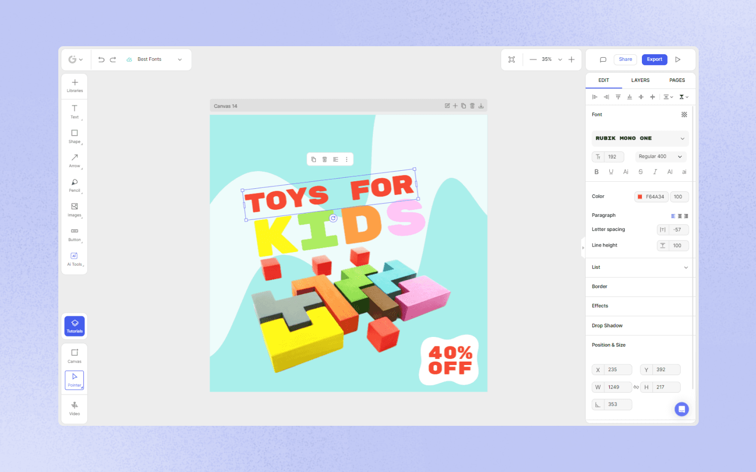 Glorify-app-toys-for-kids-rubik-mono-one-roboto-bold-fonts