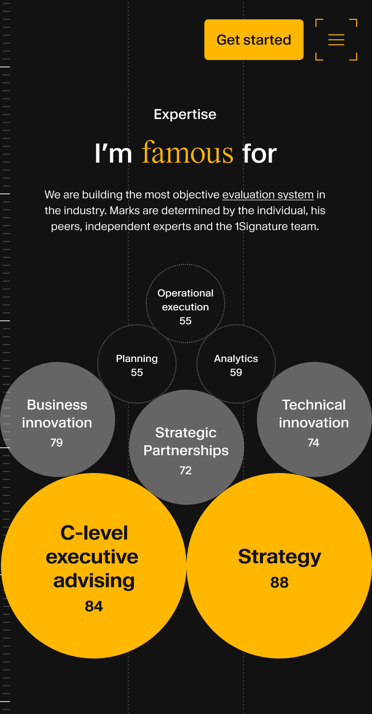 1Signature expertise bubbles marks - mobile.